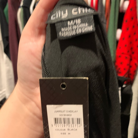 City Chic black overlay jumpsuit - Picture 4 of 4